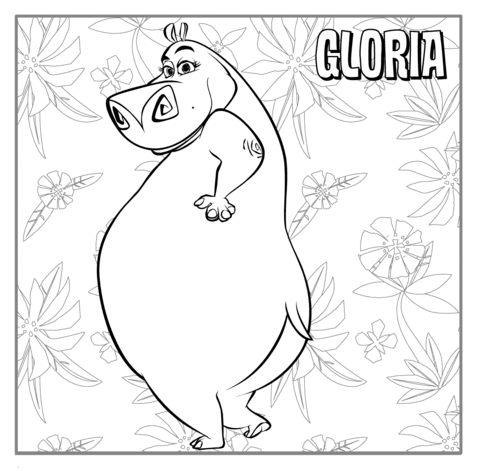 Gloria The Hippopotamus  Coloring page