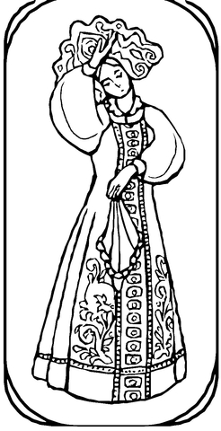 Girl From Russian Fairy Tale  Coloring page