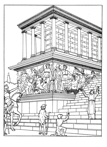 Great Altar Of Zeus At Pergamum  Coloring page