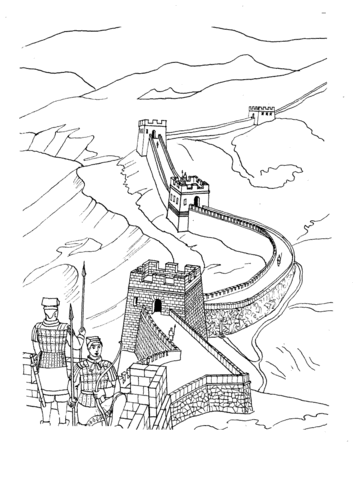 Great Wall Of China  Coloring page