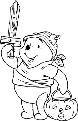 Halloween Winnie The Pirate  Coloring page