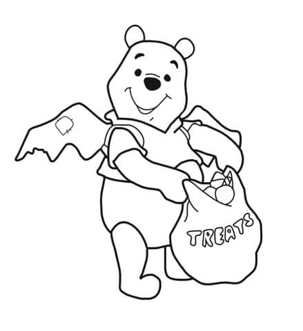 Halloween Winnie The Pooh  Coloring page