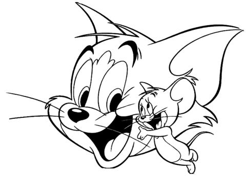 Happy Tom And Jerry  Coloring page