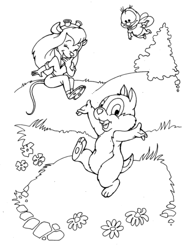 Zipper, Chip and Gadget Hackwrench Coloring page