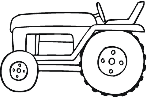 Small tractor Coloring page