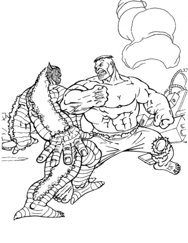 Hulk Is The Winner  Coloring page