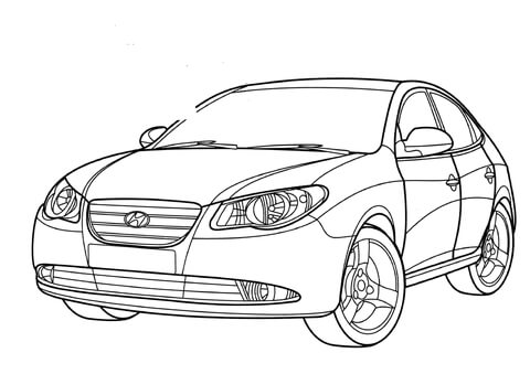 Hyundai Elantra  Coloring page