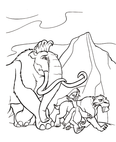 Ice Age characters Coloring page
