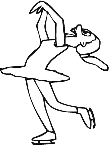 Ice Skating Performance  Coloring page