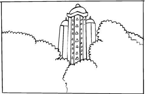 Illinois Chicago View  Coloring page