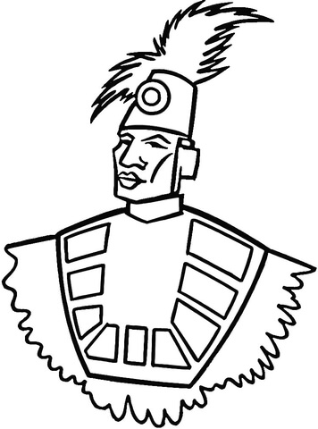 Indian King  Coloring page