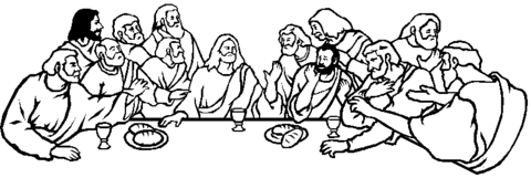 Jesus Is Talking At Last Supper Coloring page