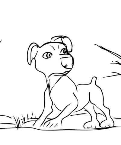Jock Is Walking And Staring Into The Distance Coloring page