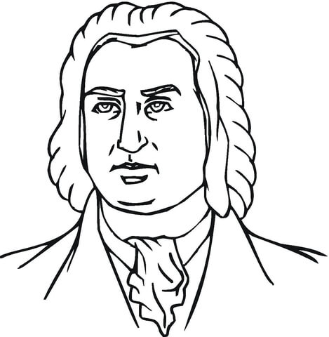 Johann Sebastian Bach  Coloring page