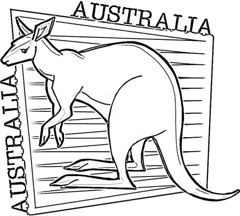 Kangaroo  Coloring page