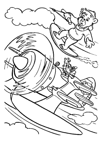 On The Tail Of Kit Coloring page