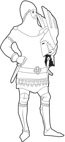 Knight Of England  Coloring page
