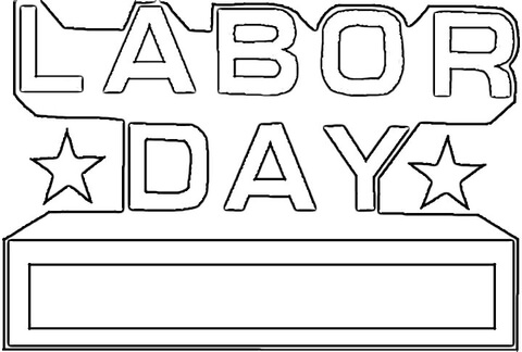 Labor Day Poster  Coloring page