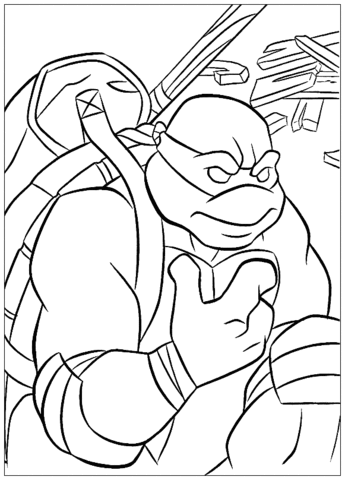 Leonardo Is Thinking  Coloring page