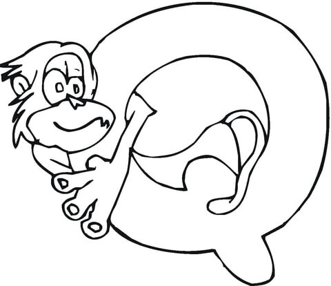 Letter Q Coloring page