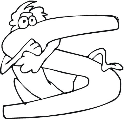 Letter S  Coloring page