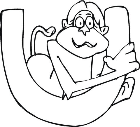 Letter U Coloring page