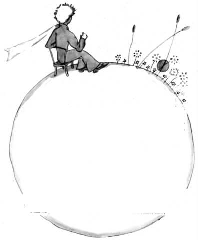 Little Prince On The Planet  Coloring page