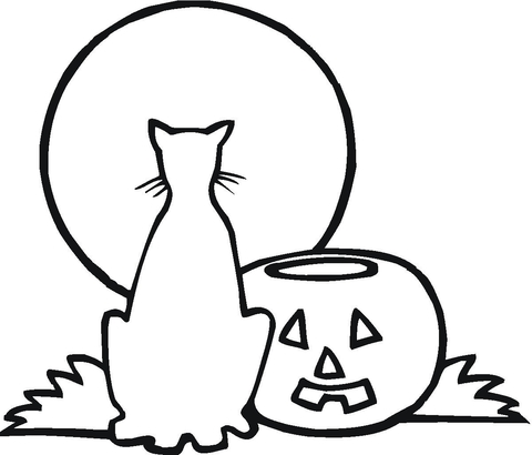 Lonely Halloween  Coloring page