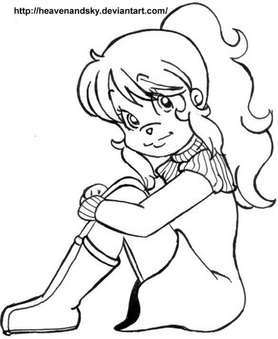 Lori from Alvin and the Chipmunks Coloring page