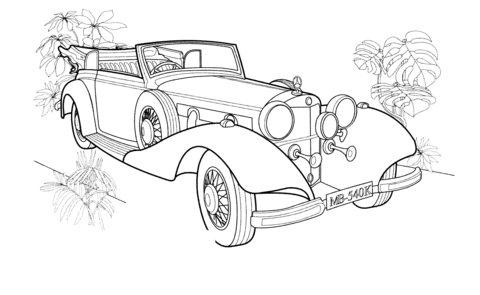 Mercedes 540k  Coloring page