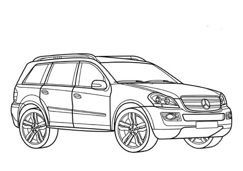 Mercedes Gl Class  Coloring page