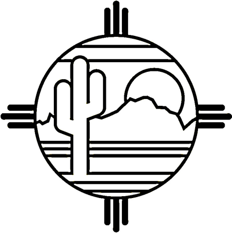 Mexican Desert  Coloring page