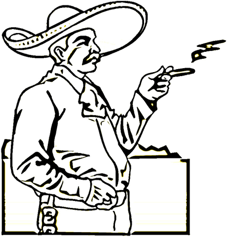Mexican Man Coloring page