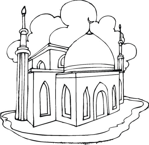 Mosque  Coloring page