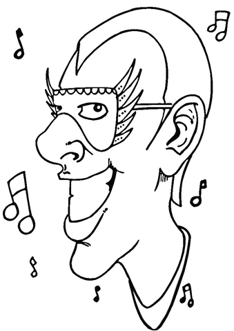 Musical Man  Coloring page