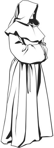 Mysterious Monk  Coloring page
