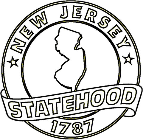 New Jersey State  Coloring page