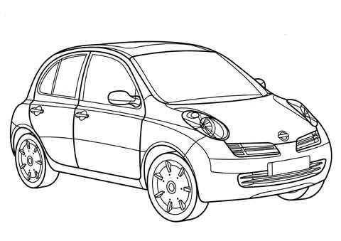 Nissan Micra  Coloring page
