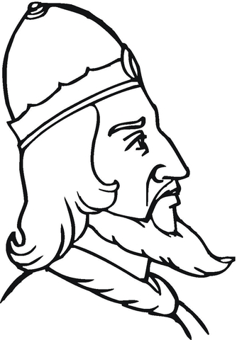 Old Strong Viking  Coloring page