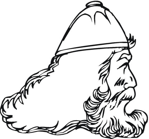Old Viking  Coloring page