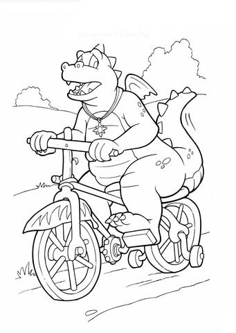 Gromit On The Bike  Coloring page