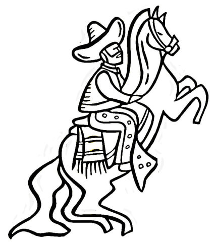 On The Horse  Coloring page