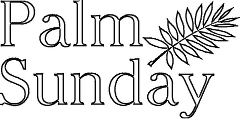 Palm Sunday Poster  Coloring page