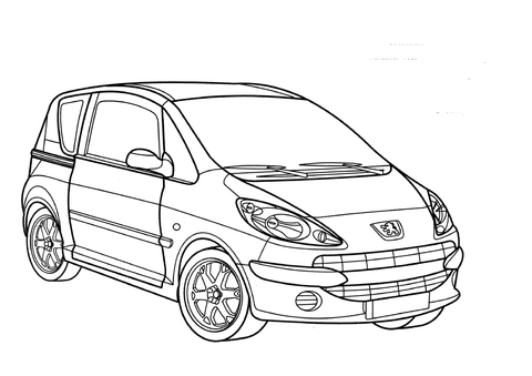Peugeot 107  Coloring page