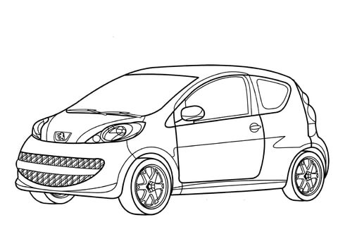 Peugeot 107  Coloring page