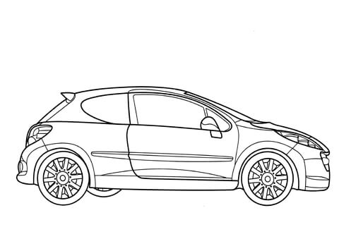 Peugeot 207 RC Coloring page