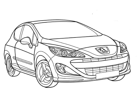 Peugeot 308 GT Coloring page