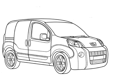 Peugeot Bipper  Coloring page
