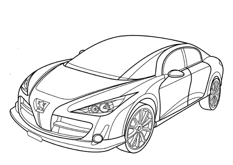 Peugeot RC Coloring page