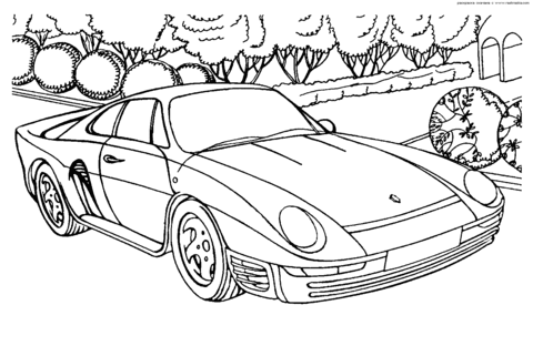 Porsche 959 Coloring page